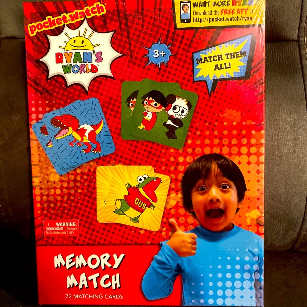 Ryans World 72 Card Memory Match Game Pocket